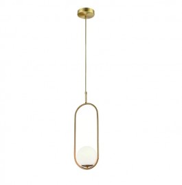 Pendente Oval Globo Ring Elipse Dourada