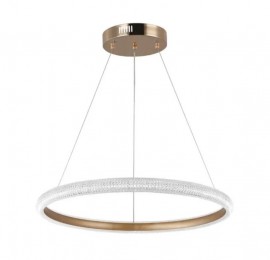Pendente Crystal E Acr�lico Halo Ouro 38w 3000k Bivolt